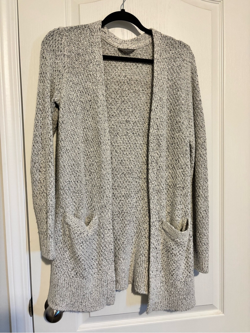 Denver Hayes - Open-Front Women's Cardigan Sweater in Light Heather Gray